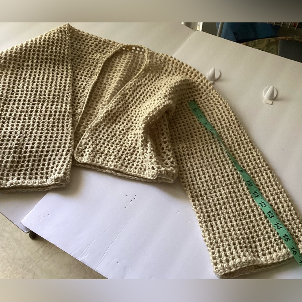 Cream Open-Knit Women's Sweater